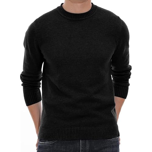 Sailwind Men's Crewneck Sweater Soft Casual Sweaters for Men Classic Pullover Sweaters with Ribbing Edge