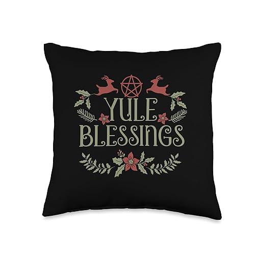 🎄 Studio Holiday Decor | Yule Blessings Throw Pillow