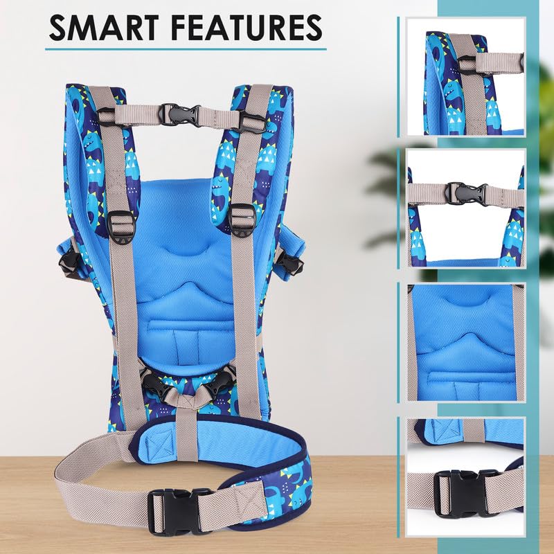 Image of Chinmay Kids Baby Carrier 4 in 1 Carry Bag Baby Carrier Cuddler Air Mash Fabric Baby Carrier, Royal Blue