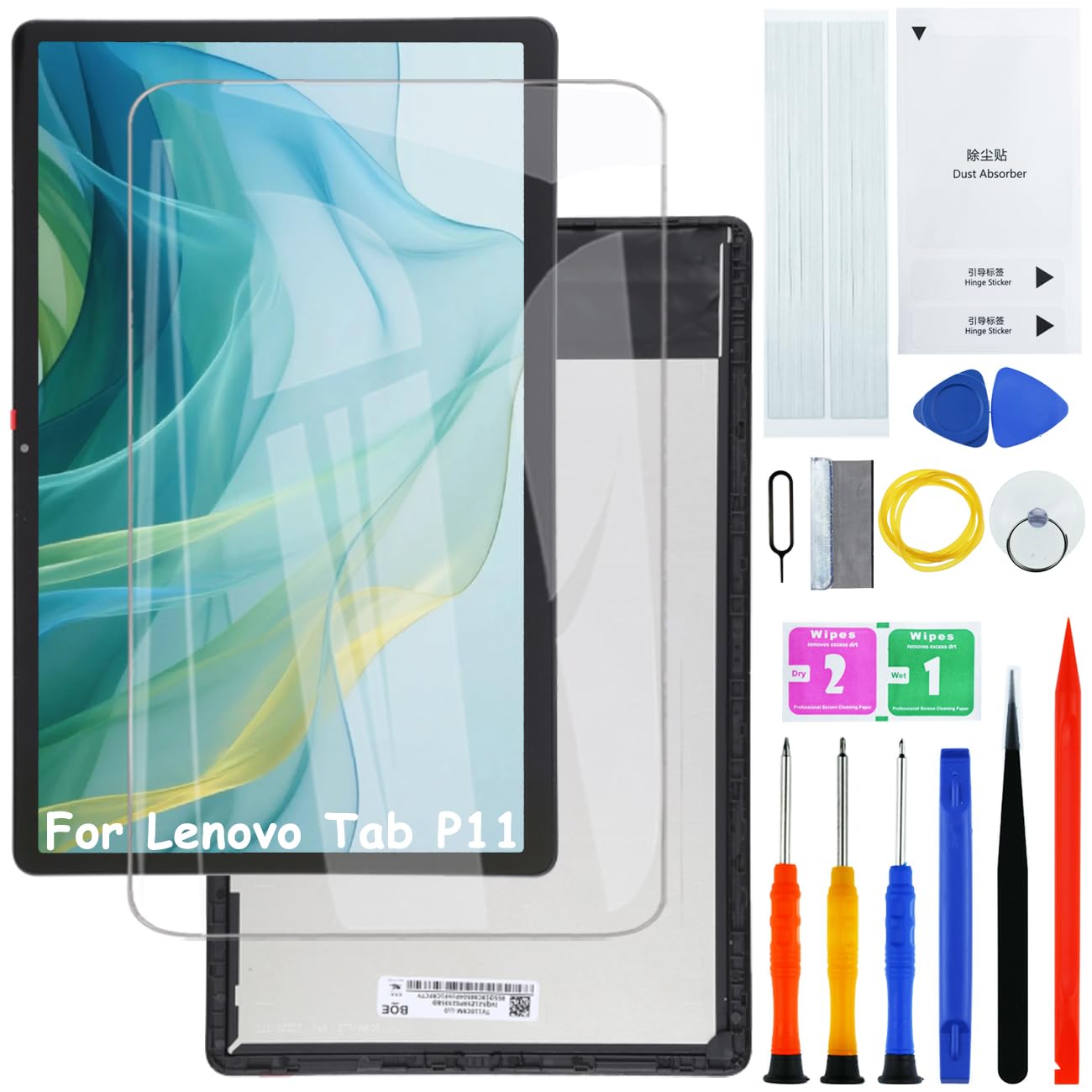 Pantalla para Lenovo Tab P11 TB-J606F | Traer conjunto de herramientas, IPS LCD, pantalla HD, reemplazar la pantalla