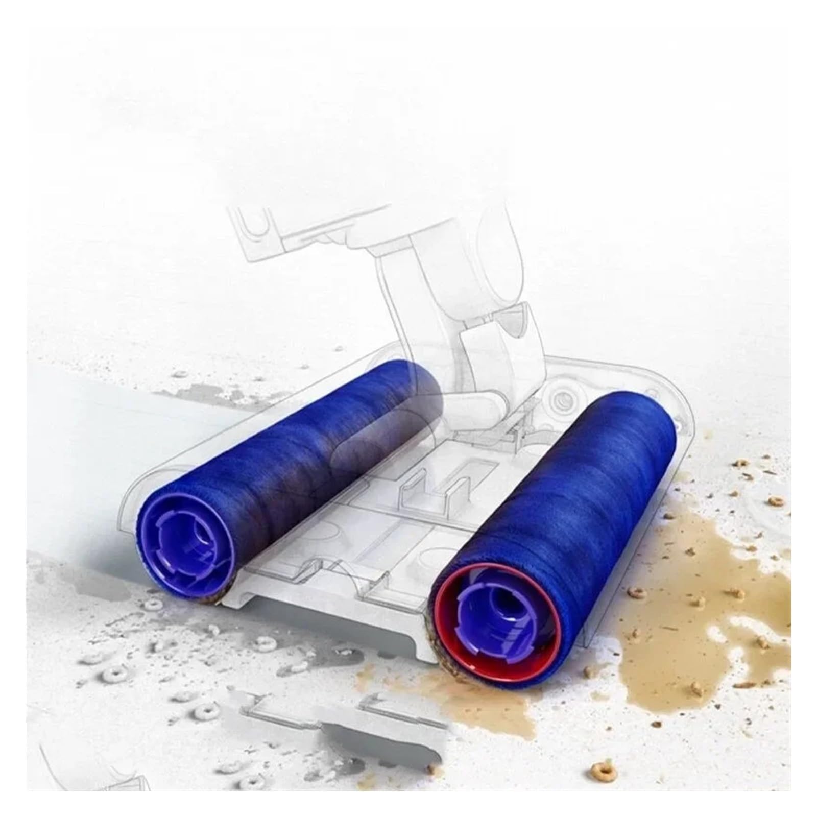Zamiennik szczotki z podwójnym bębnem | kompatybilny z akcesoriami do odkurzacza Dyson Wash G1 Scrubber