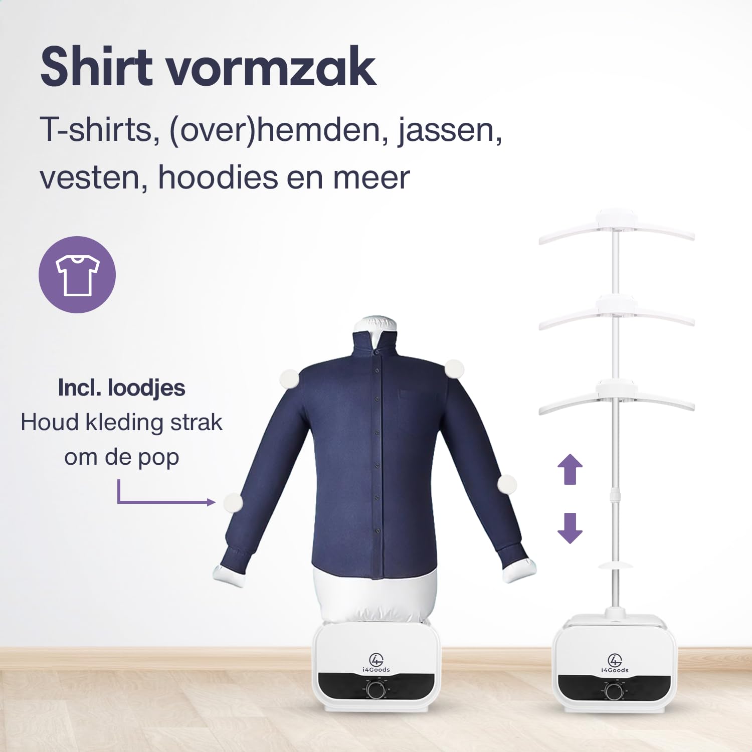 Bügelpuppe, Bügelpuppe für Hemden, Blusen, T Shirts und Hosen - Bluse und Hosen Bügelsystem - Trocknen und Bügeln