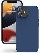 YATWIN Silicone Back Case for iPhone 12/12 Pro, Soft-Touch Phone Back Cover for Apple iPhone 12/12 Pro - Dark Blue