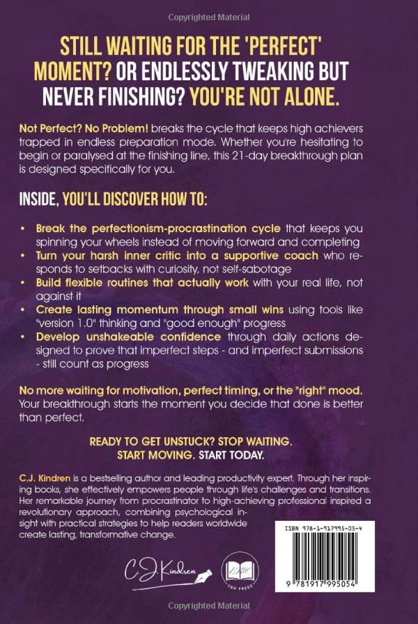 Not Perfect? No Problem!: Get Unstuck, Stop Procrastinating, and Beat Perfectionism: a 21-Day Breakthrough! (The Action Accelerator Series) - Image 2