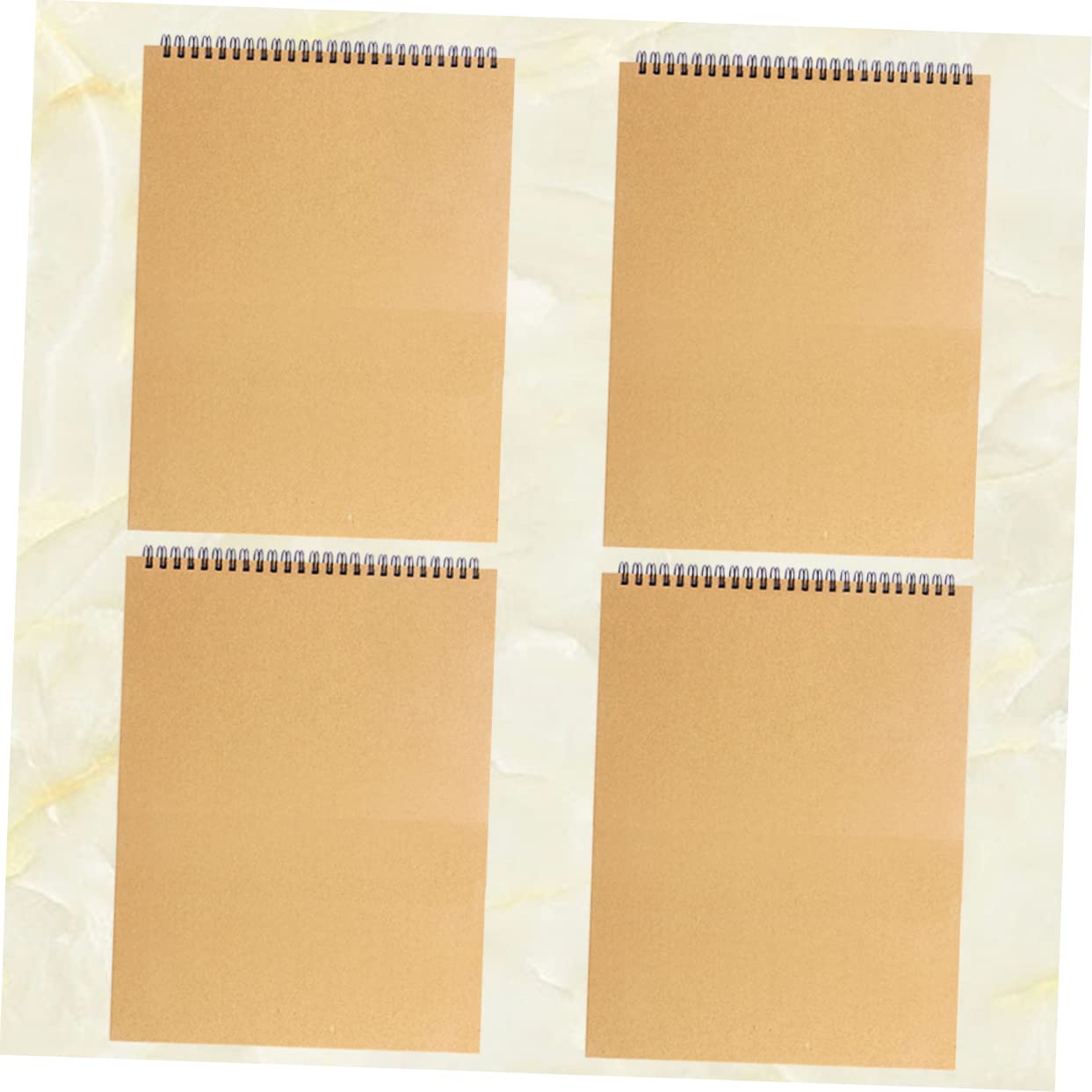 4 Pezzi Quaderno per Disegnare A5 in Carta Kraft, Piatto Apribile, Facile da Portare, per Bambini e Artisti, per Schizzi e Acquerello