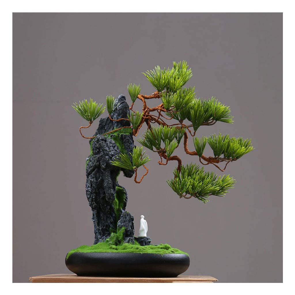 AYCDL Plant Simulation Bonsai Pine Tree Simulation Tree Outdoor Garden Home Decoration Chinese Classical Simulation Tree Artificial Green Plants Simulation Potted Decoration
