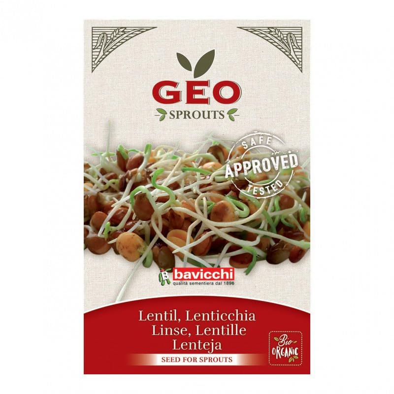 Kit de Germination GEO Plus 3 Niveaux – Excellente qualité & très haute germinabilité | Germoir plastique sans BPA (couvercle + base d’égouttage) |10 Graines à germer bio longue conservation (250 g)
