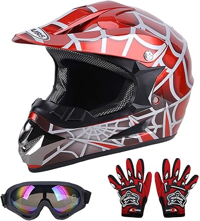 Youth Dirt Bike Helmet DOT Certified for Boys & Girls Ages 5-14, Four Wheeler, Motocross, BMX, MX, UTV, Go Kart, Racing, Skateboard, Baseball