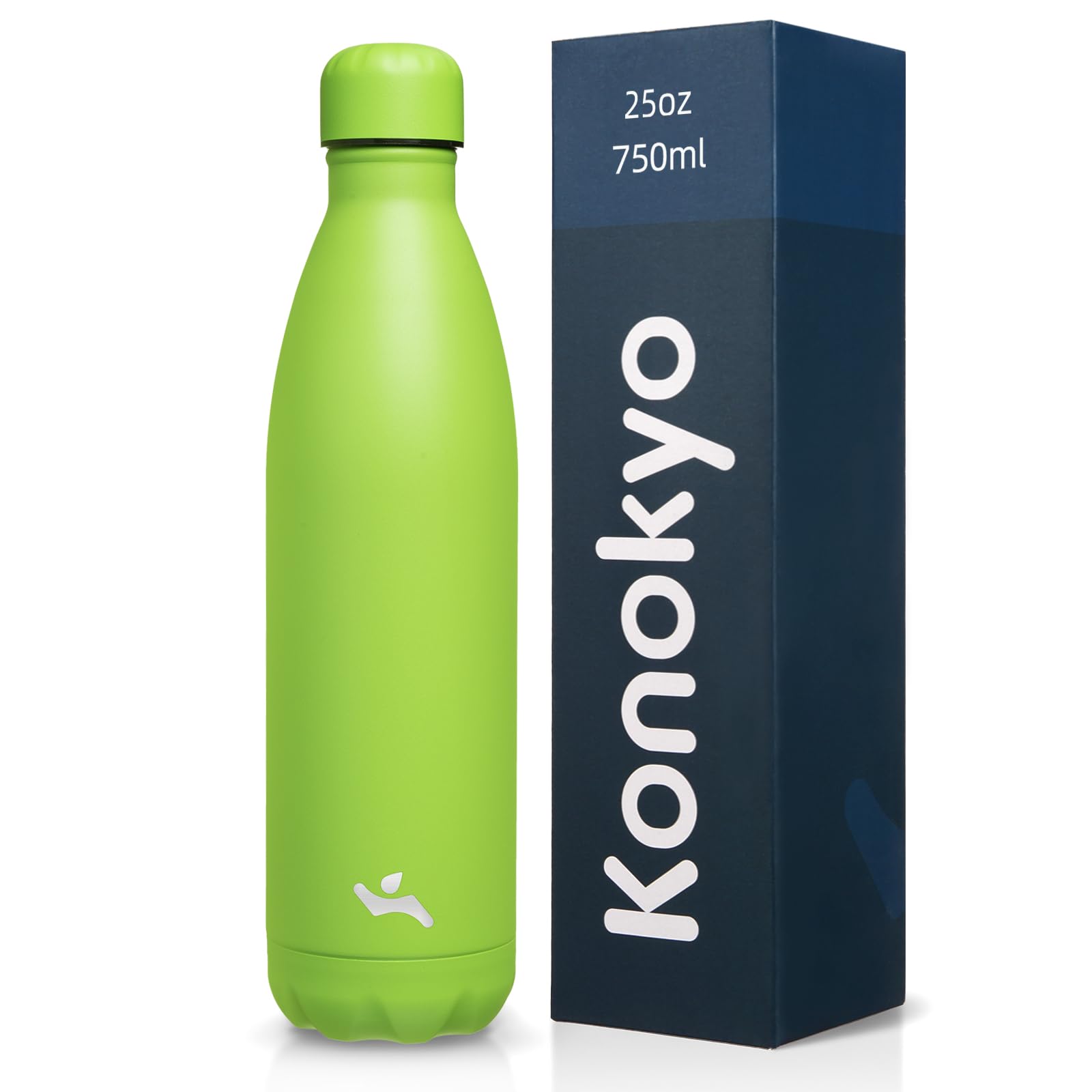Konokyo 25 oz Insulated Stainless Steel Water Bottle, Green