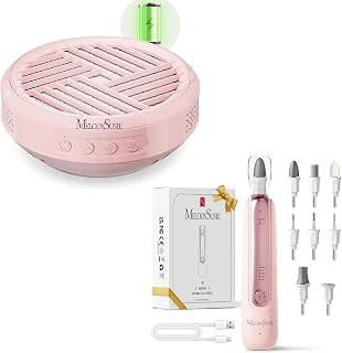 MelodySusie Cordless Nail Dust Collector With Professional 8-in-1 Manicure Pedicure Kit