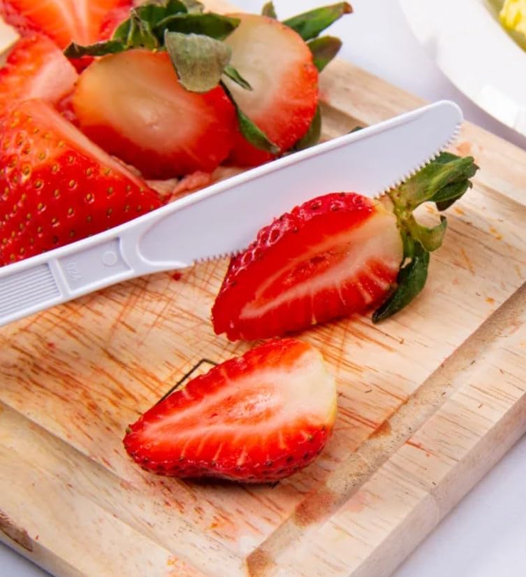 SOLO Heavyweight Plastic White Knives, 500/Case. (2 Packs) (Total 1000 Knives)