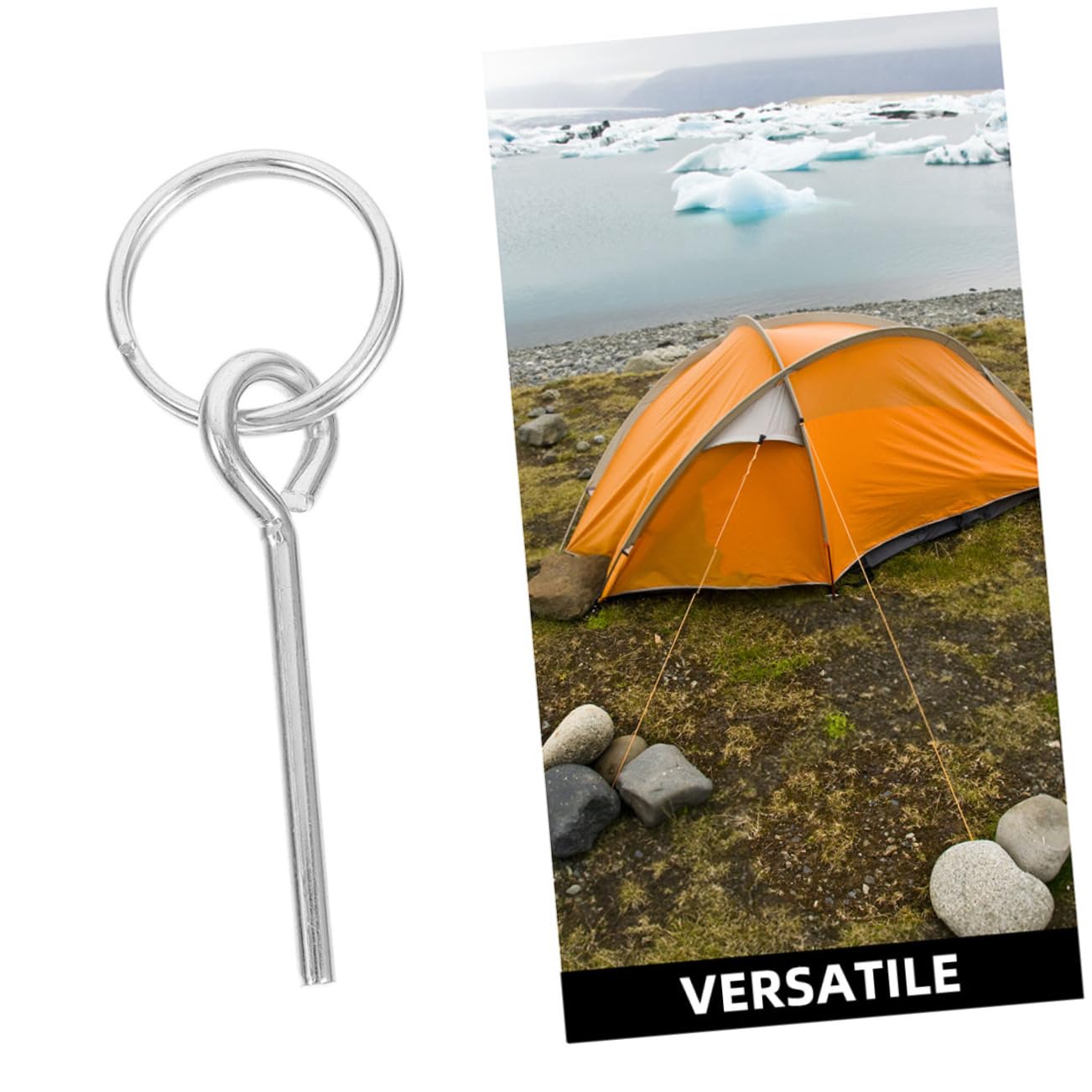 WOONEKY 40piezas Postes De Fibra para Tiendas De Campaña Conectores para Camping y Mochilerismo Kit De Reparación con Anillos y Pasadores para Senderismo y Actividades Al Aire