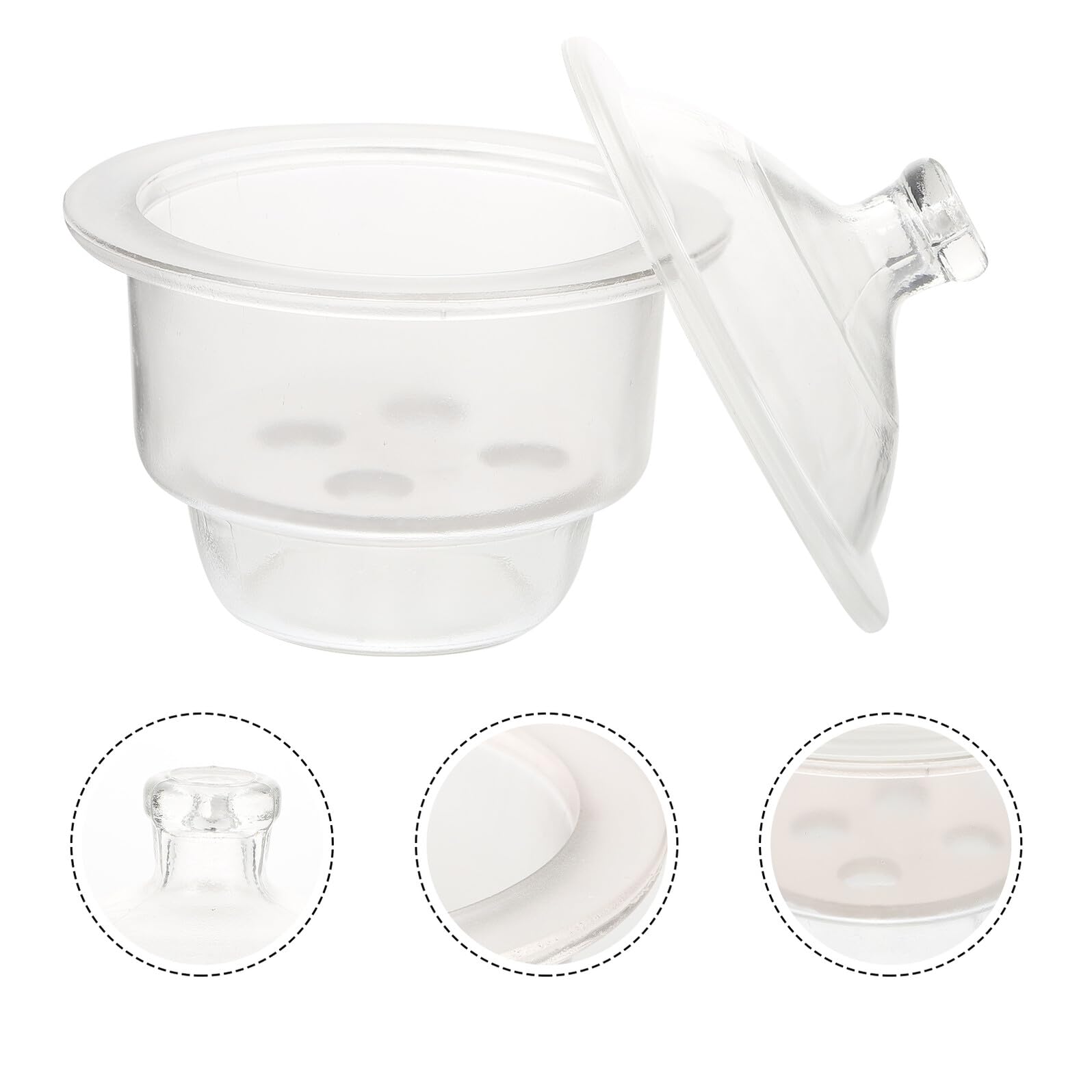 Healeved Vakuum Exsikkator Glas Trocknerflasche 150mm Transparent mit Lochboden für Labor und Wissenschaft