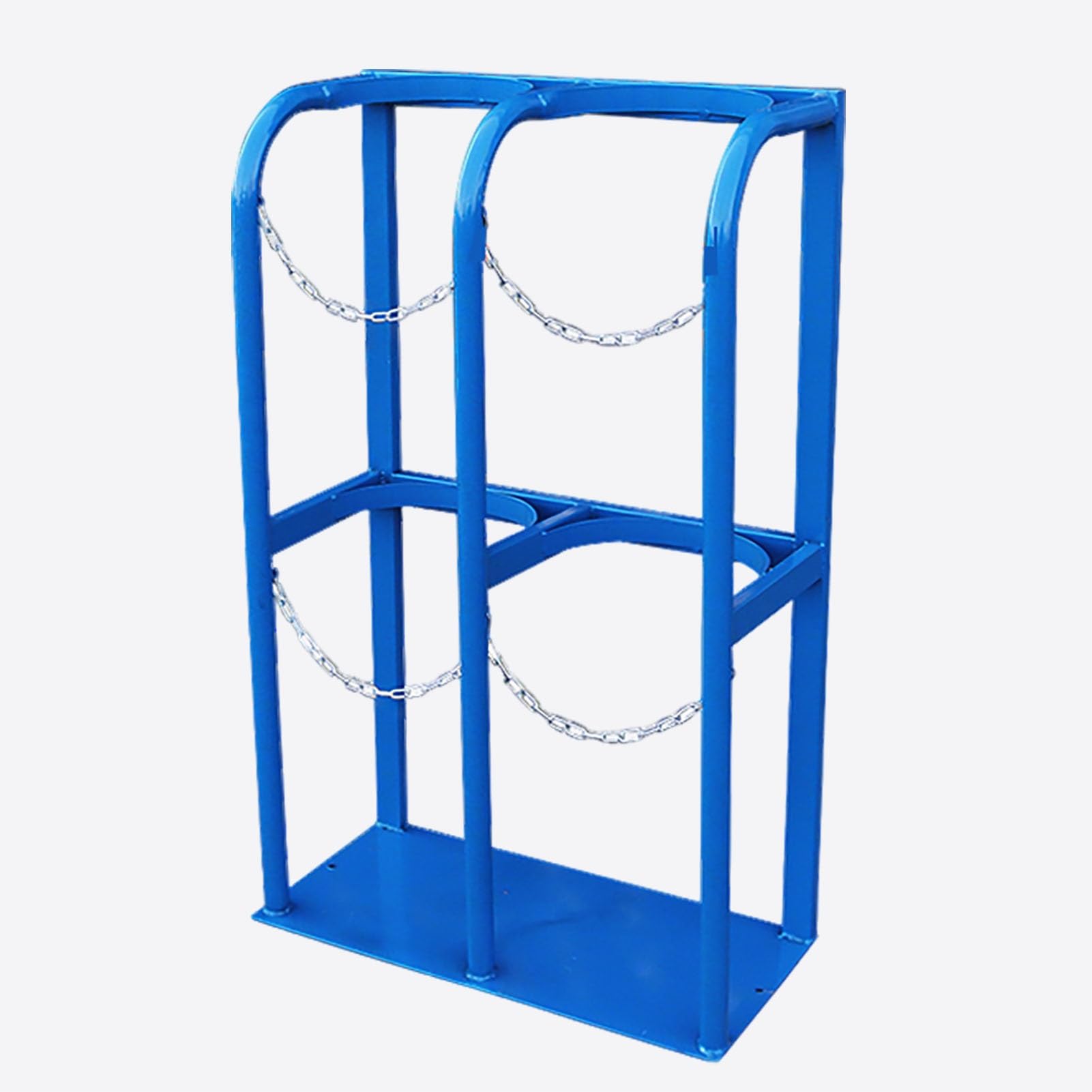 WXPGFEQ Oxygen Cylinder Rack with Safety Chains, Durable Floor-Mountable Fixed Shelf for Gas Cylinder Bracket, Nursing Home Storage Solution
