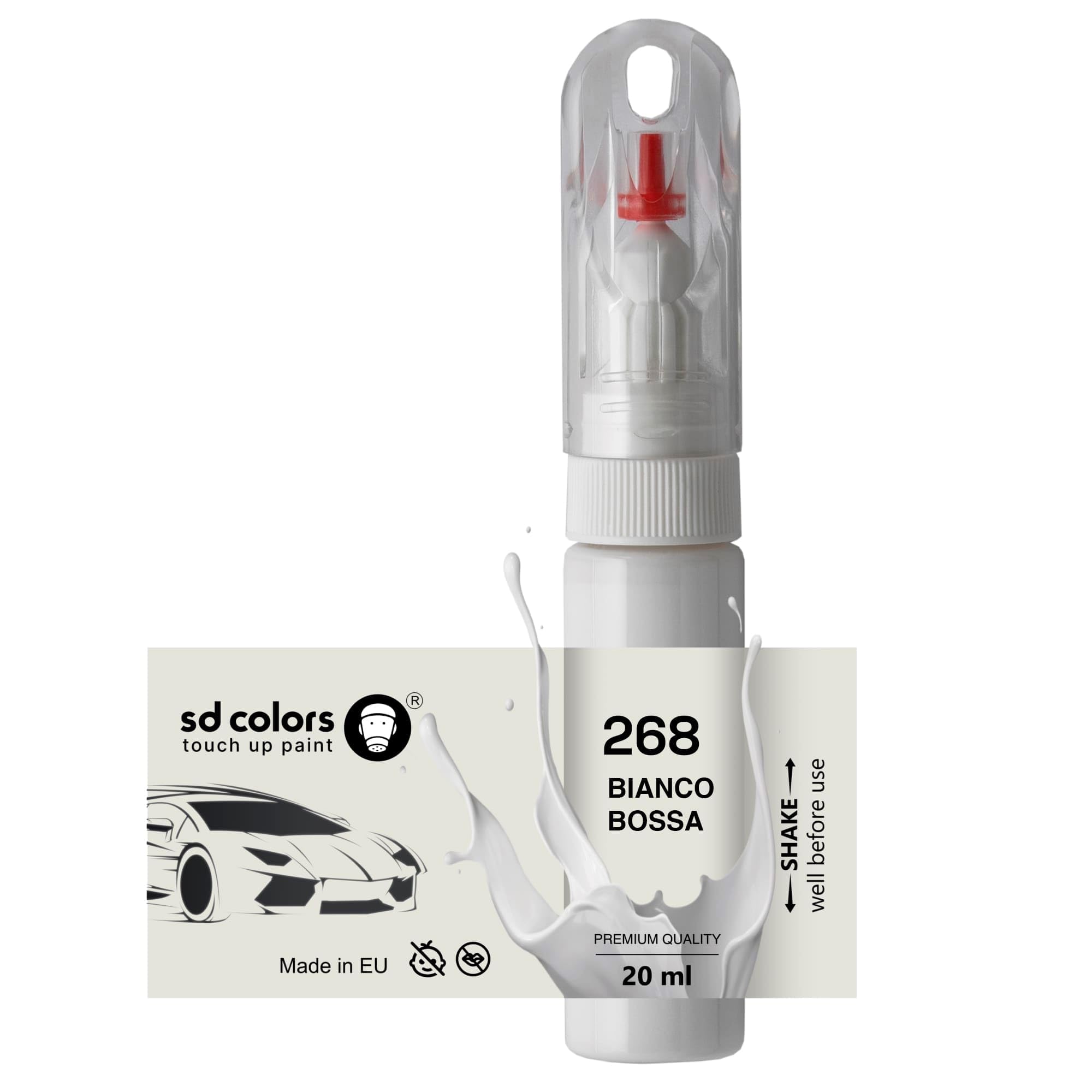 SD COLORS BIANCO BOSSA NOVA 268 268A 268/A 674 934 TOUCH UP 20 ML PAINT CONVENIENT BRUSH FOR SCRATCH REPAIR FIX (JUST PAINT)