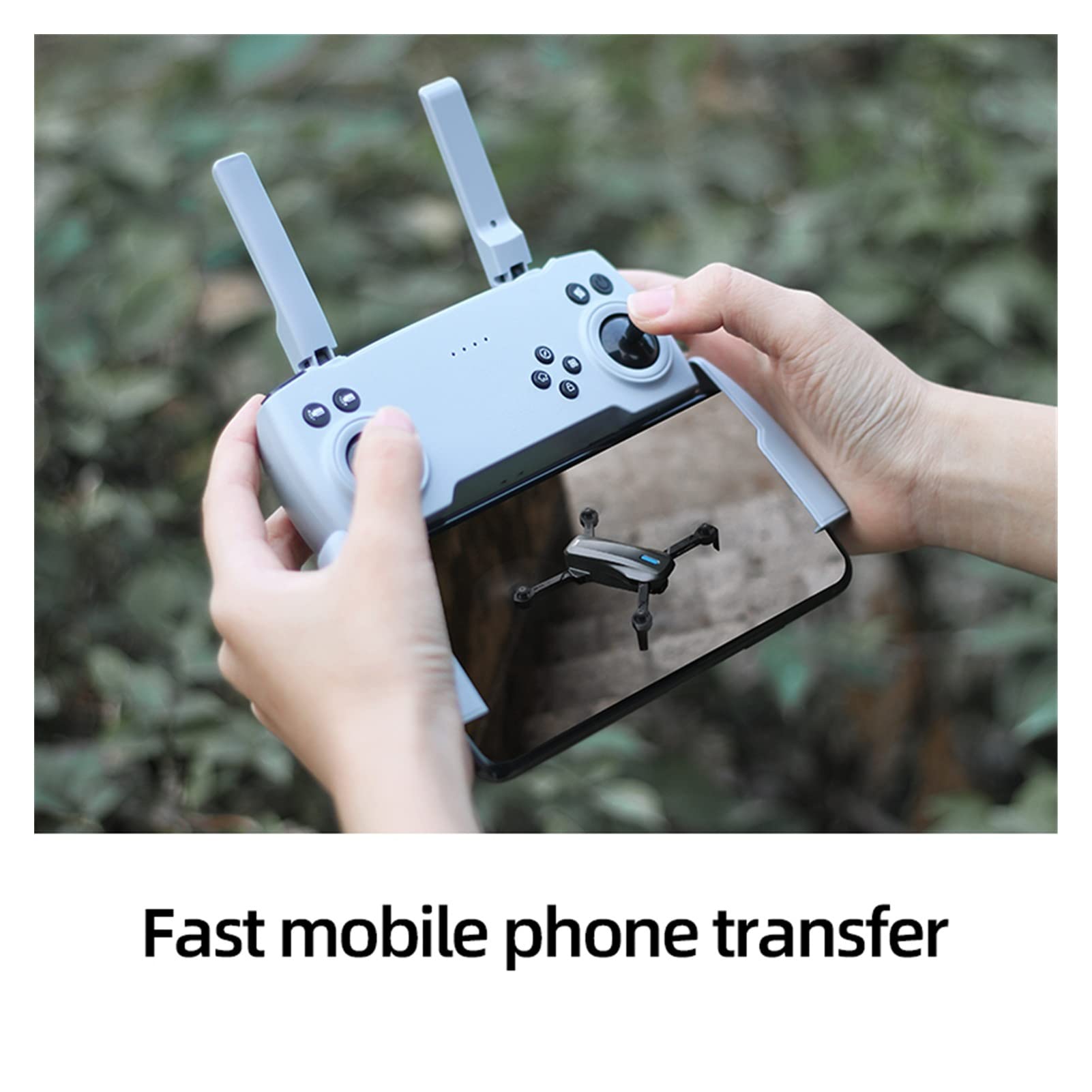 Faltbare Drohne Quadrocopter RC Drohne GPS 4k HD Dual-Kamera 2,4G/5G WiFi FPV 75 Grad elektrische Anpassung Headless Modus Faltbarer Quadcopter Hubschrauber (Farbe: Schwarz-5G-Dual4K-2B