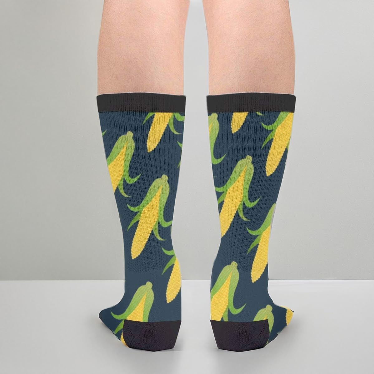 YISHOW Yellow Corn Cob Men's Unisex Novelty Crew Socks Fun Crazy Dress Socks - Image 3