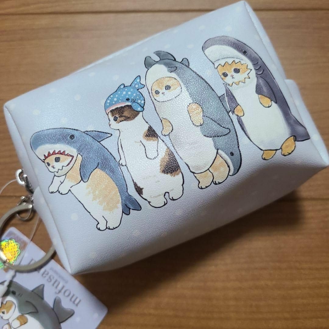 台湾 mofusand モフサンド ケース サメにゃん 小物入れ  台湾限定 Amazon | モフサンド 台湾限定 コインケース パース ポーチ 小銭