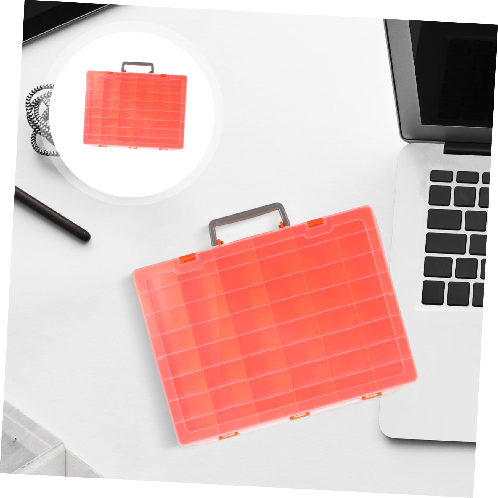 OSALADI Scatola Portaoggetti Trasparente con Scomparti Custodia per USB e Attrezzi da Pesca Organizer per Piccoli Oggetti e Accessori Informatici