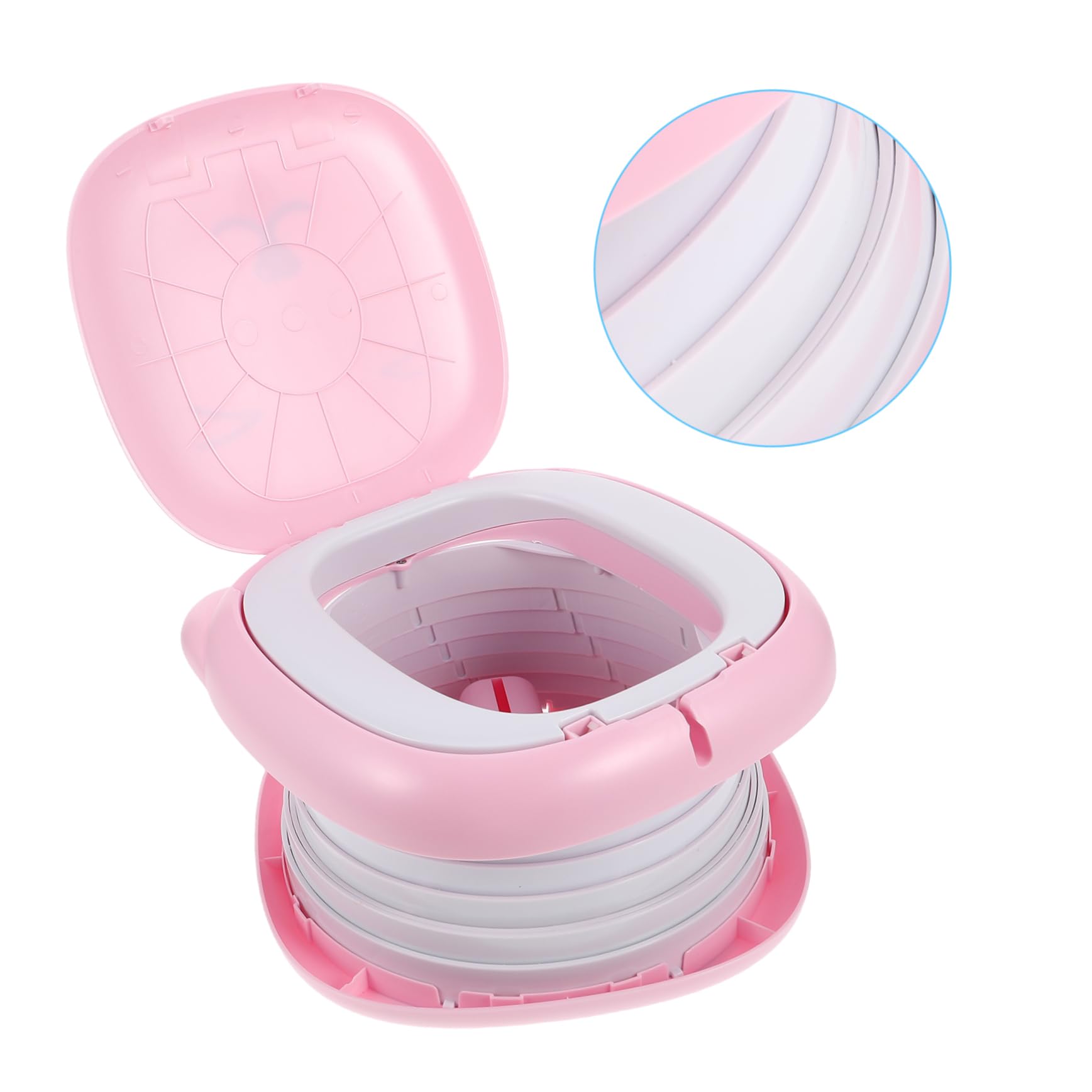 VICASKY Vasino Portatile Pieghevole Per Bambini, Sedile Del Water Per Addestramento Al Vasino, Wc Portatile Per Viaggi e Campeggio, Resistente Alle Perdite, Facile Da Trasportare, Rosa