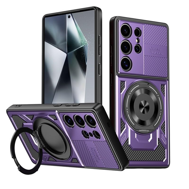 Coque Samsung S24 FE antichoc silicone rigide violet avec béquille de protection