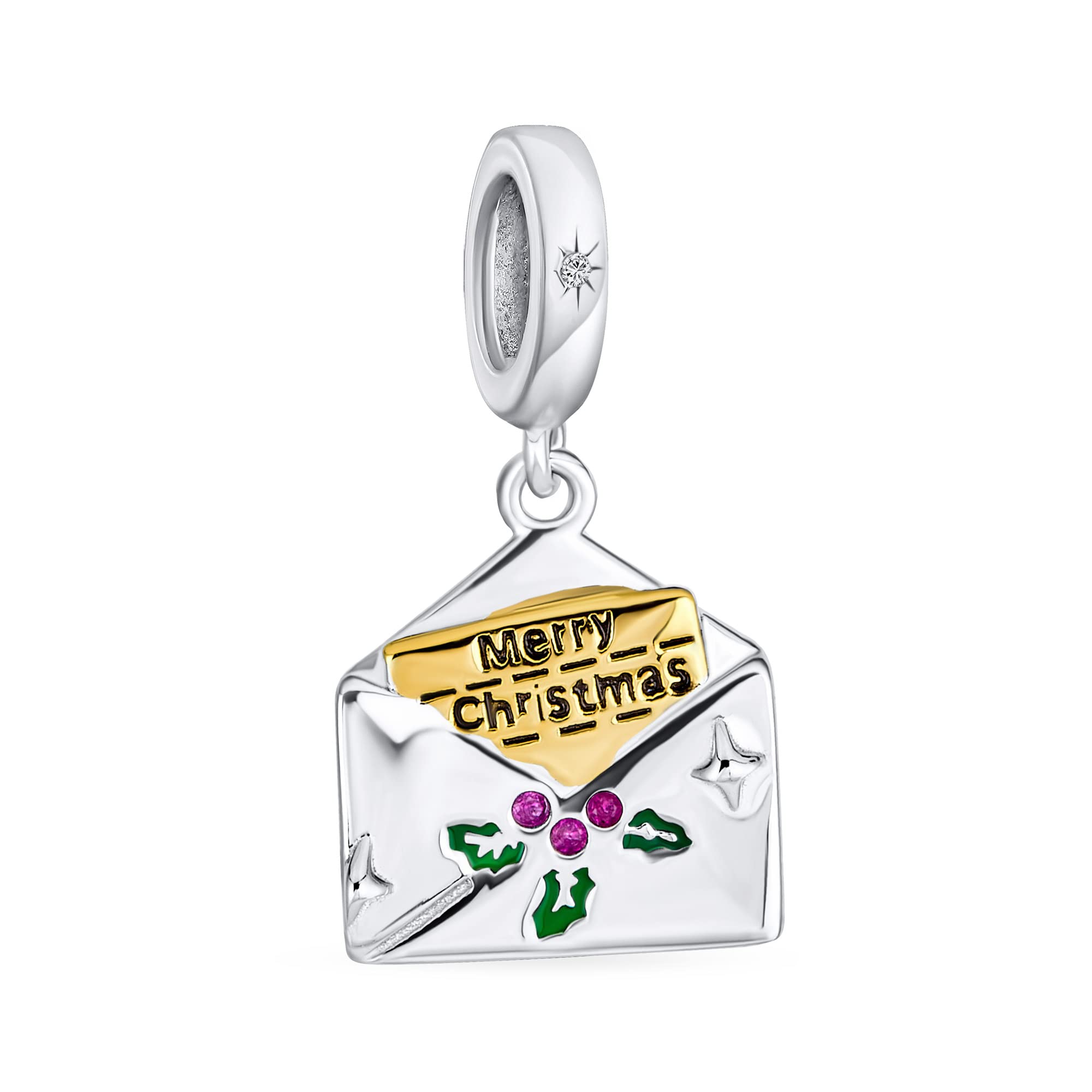 Abalorio inicial Navidad en plata para lucir en cenas familiares 6