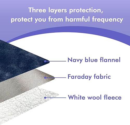 Miniatura 6 de Faraday - Manta EMF de 60 x 540 pulgadas, manta de protección contra la radiación para embarazo, adecuada para adultos, mujeres embarazadas y niños