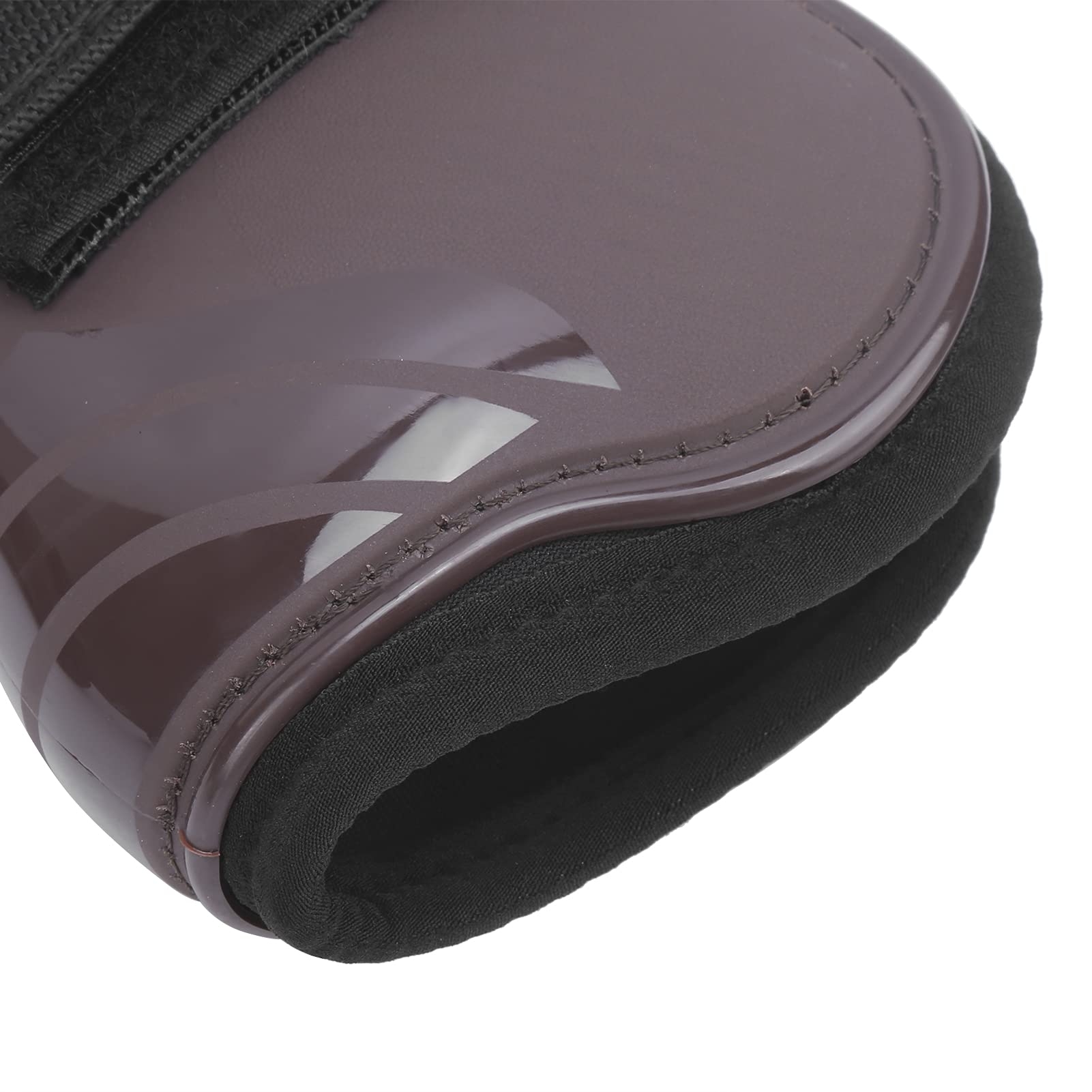 1 Set paratendini per Cavallo Protezione per Gamba di Cavallo Regolabile Elastica Ispessita in PU con Gancio in Nylon