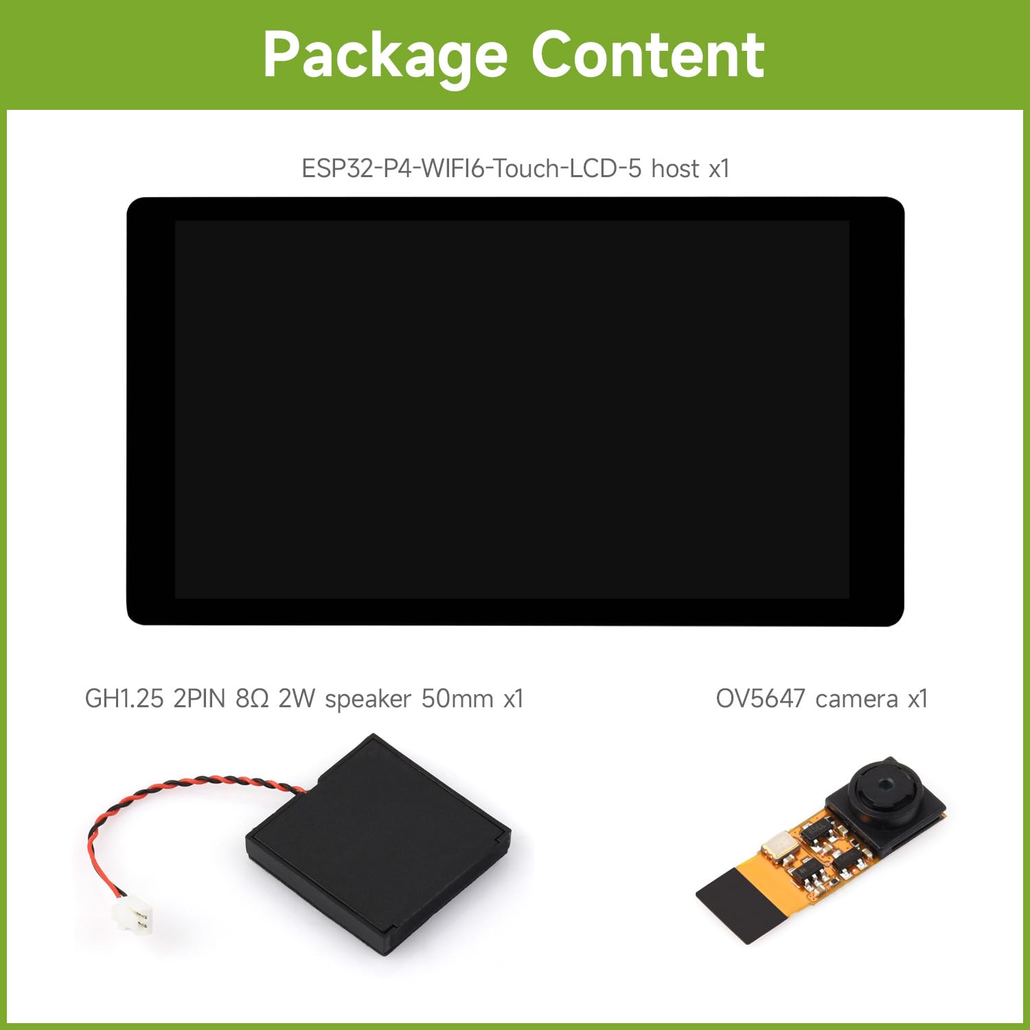 Waveshare ESP32-P4-WIFI6 5inch Development Board with OV5647 Camera, 720 x 1280 Resolution, 5-Point Touch, Onboard Audio Codec Chip, Supports Wi-Fi 6 And BLE 5
