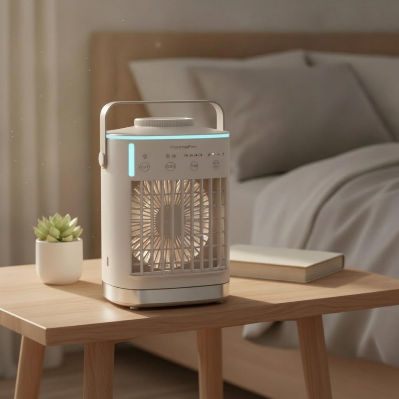Raffrescatore Evaporativo Silenzioso Raffrescatore con Serbatoio D'acqua Basso Consumo Condizionatore Portatile per Dormitorio