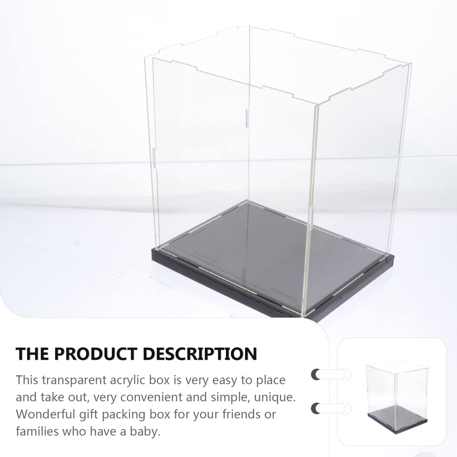 TOPBATHY Espositore Acrilico Trasparente per Articoli da Collezione Modelli in Acrilico per Decorazione Casa e Ufficio 24x17x16cm