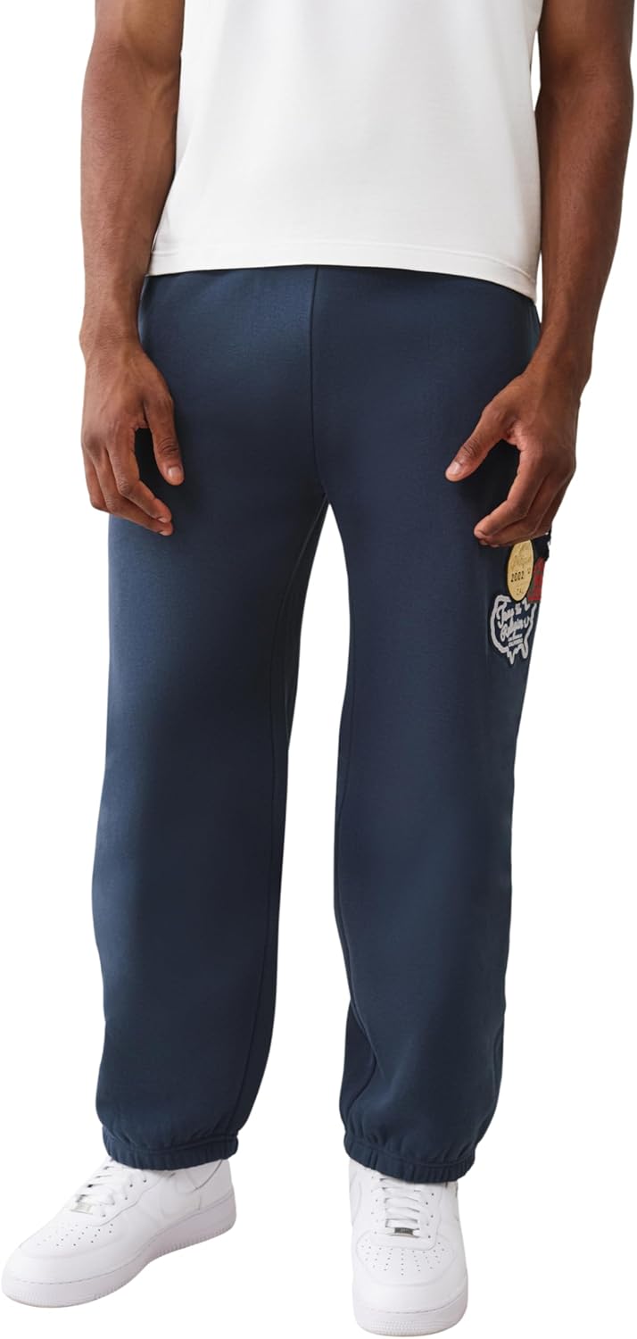 True Religion Men's Patch Vintage Baggy Joggers