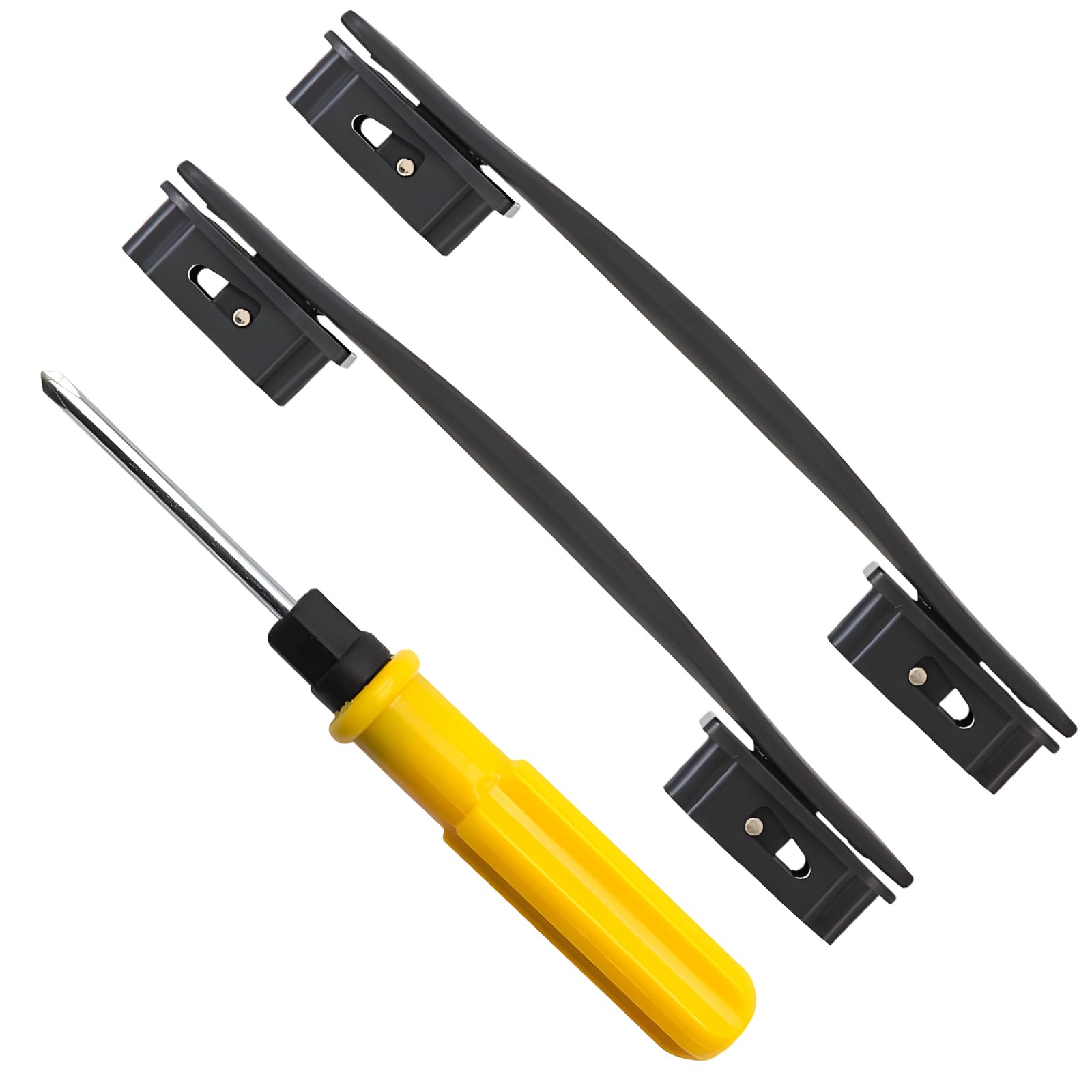 Trolley Handle Spare Parts, 3PCS Replacement Luggage Handle for Suitcase with 1PCS Screw Driver, 21.3cm Black Trolley Bag Handle Replacement with Screws and Screwdriver, Luggage Replacement Parts