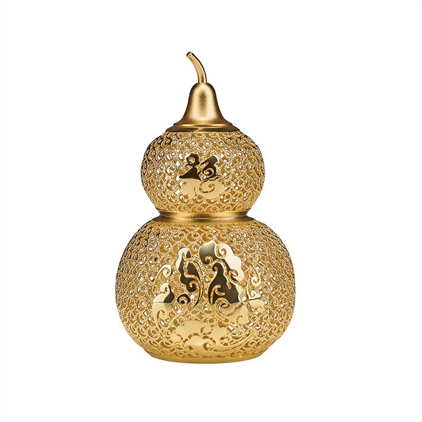 SnamicE Sculpture Decor Brass Gourd Chinese Good Luck Ornament For Fortune Longevity Wealth Success, Tabletop Decoration Ornaments Statue Decoration,