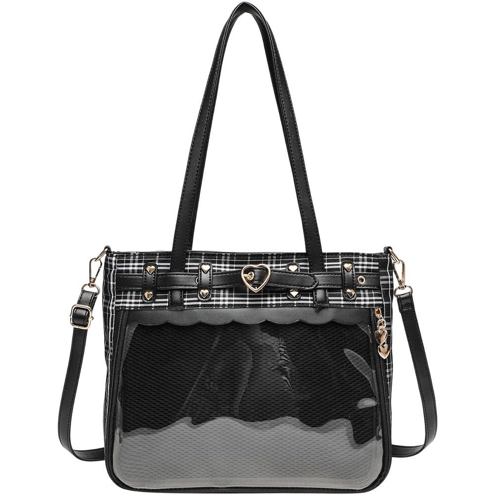 Sac bandoulière jk pour fille transparent pour badges anime