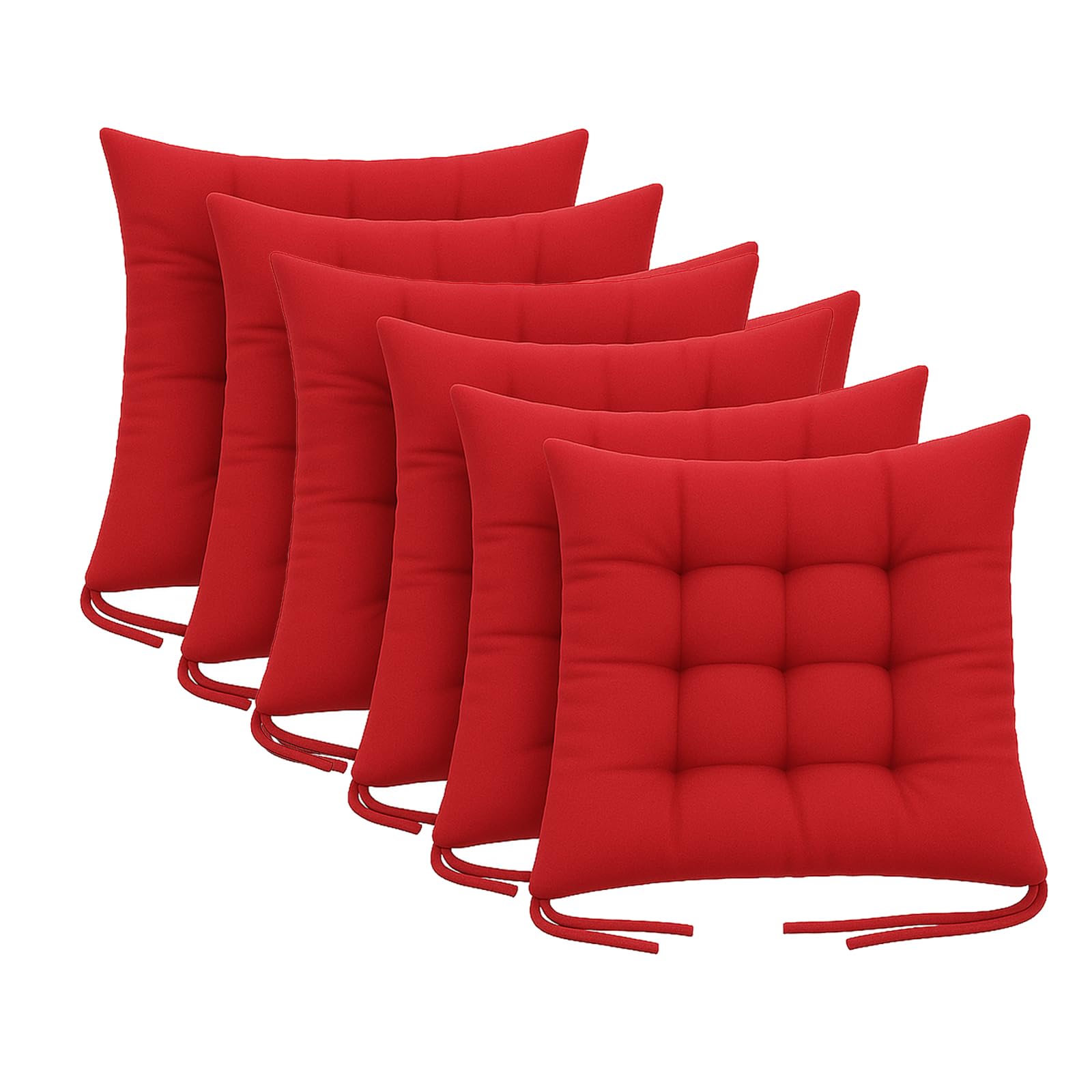 Cushion Chair Pad Cushions - Tie-on Dining Chair Pads - 38x38x5 cm Hypoallergenic Soft Polyester Tie-on Chair Pads, Wide, Stylish and Comfortable