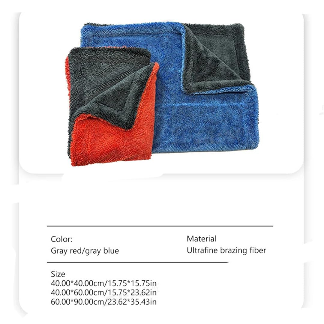 Kelsiop Asciugamano ultra spesso assorbente in microfibra per lavaggio auto per dettagli auto asciugatura rapida panno senza graffi 1200 g/m² diverse dimensioni