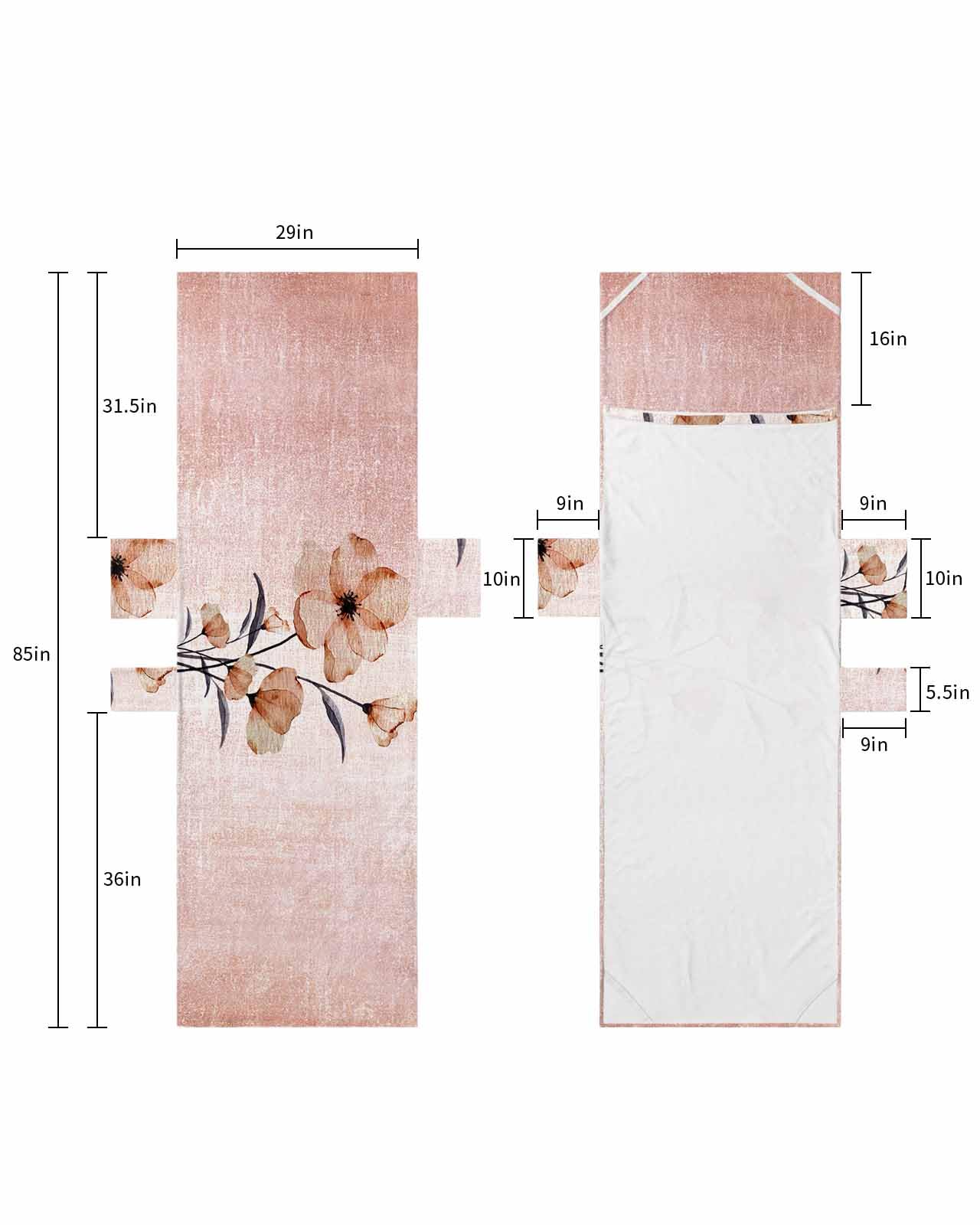 Red Spring Floral Beach Lounge Chair Towel Cover, Soft Chaise Lounge Towel with Side Pockets Patio Pool Chairs Cover for Beach/Pool Sunbathing 29x85 Vintage Elegant Summer Botanical