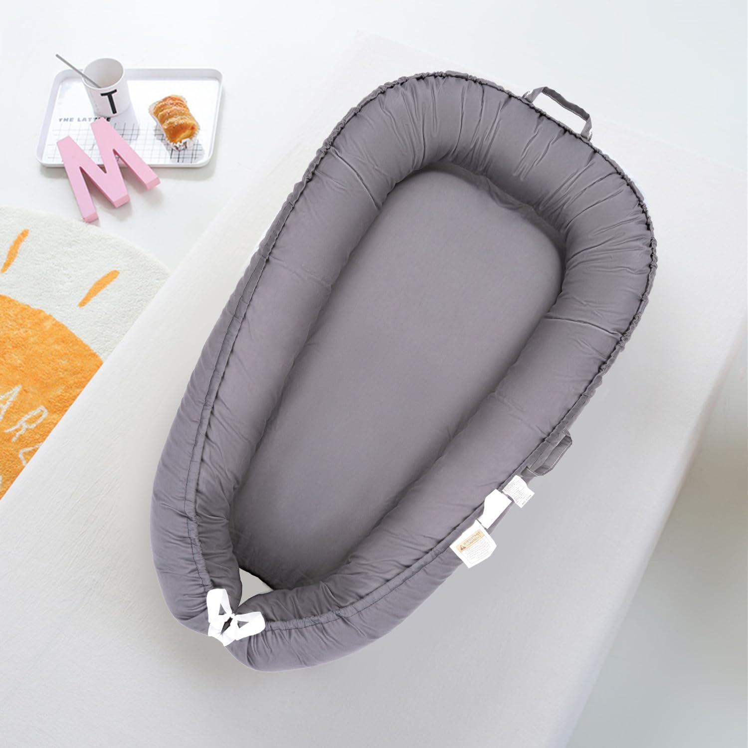 Babyliege für Neugeborene, 100% Baumwolle Babyliege Bezug für 0-24 Monate Baby Jungen Mädchen, Baby Essentials Geschenk für Neugeborene