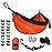Gold Armour Camping Hammock - Portable Hammock Single Hammock Camping Accessories Gear for Outdoor Indoor Adult Kids, USA Based Brand (Orange & Black)