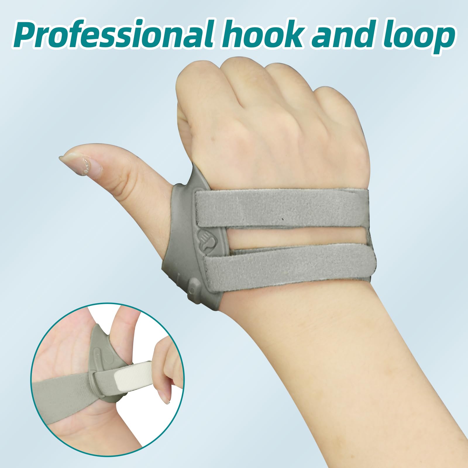 CMC Daumenbandage für rechte Hand, Arthritis-Daumenstabilisator mit Memory-Form, verstellbare Fingerschiene für Hände, Handgelenk, Schmerzlinderung, für Männer und Frauen (Grau-Linkshänder