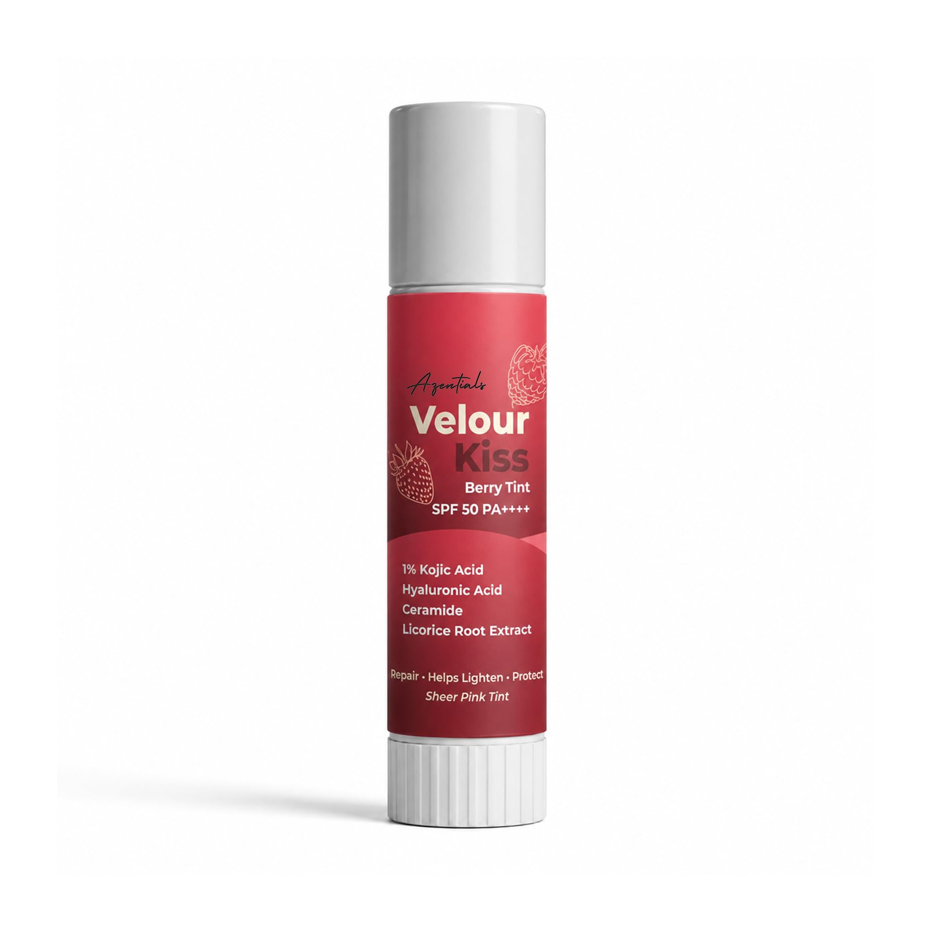 Velour Kiss Berry Tint Lip Balm SPF 50 PA++++ | Tinted Lip Sunscreen for Pigmented & Dark Lips | With Kojic Acid, Hyaluronic Acid, Ceramide & Licorice Extract | Hydrating Lip Repair for Men & Women 4g-picture-13