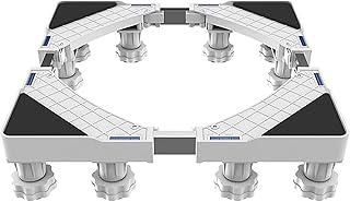 Socle Lave Linge, Base de Machine à Laver Réglable,Plateaux De Sol,4/8 Pattes,Longueur 45-69CM,Acier Inoxydable Du Bruit Antichoc,Pour CongéLateurs,SèChe-Linge(8-leg base)