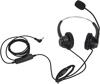 Acogedor Fone de ouvido para telefone 3,5 mm com fio Fone de ouvido para telefone central de chamadas mãos livres, fone de ouvido com fio para telefone celular celular PC laptop, fone de ouvido para escritório