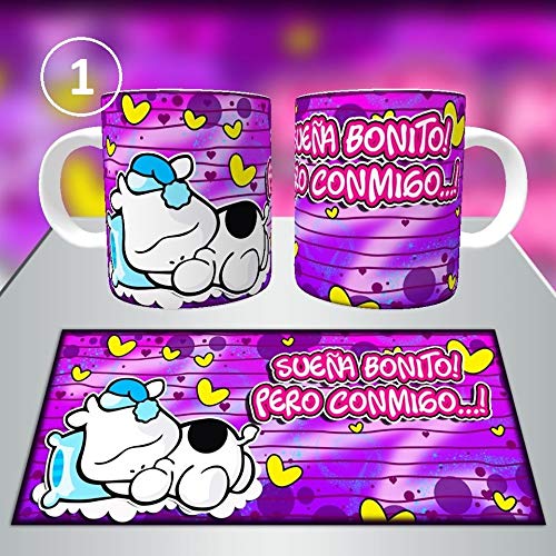Taza blanca varios diseños de AMOR regalo pareja matrimonio detalle