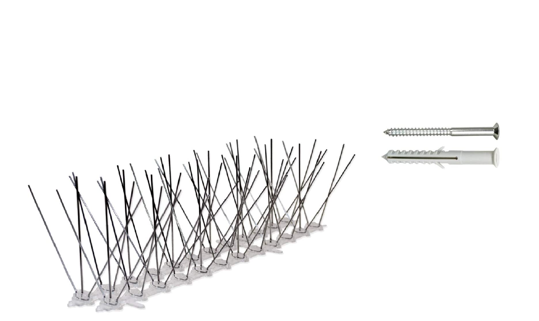 CASTLE Stainless Steel-304 Bird Spike Pigeons Spike with Screw and Gitti (10 Pcs Pack)