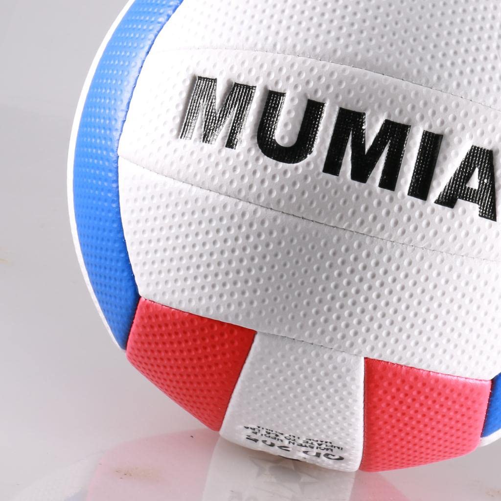 Volleyball-Trainings-Rennwettbewerbsspiel, offizielle Größe 5, weicher Ball, Weiß, Rot, Weiß, Blau, 21 cm
