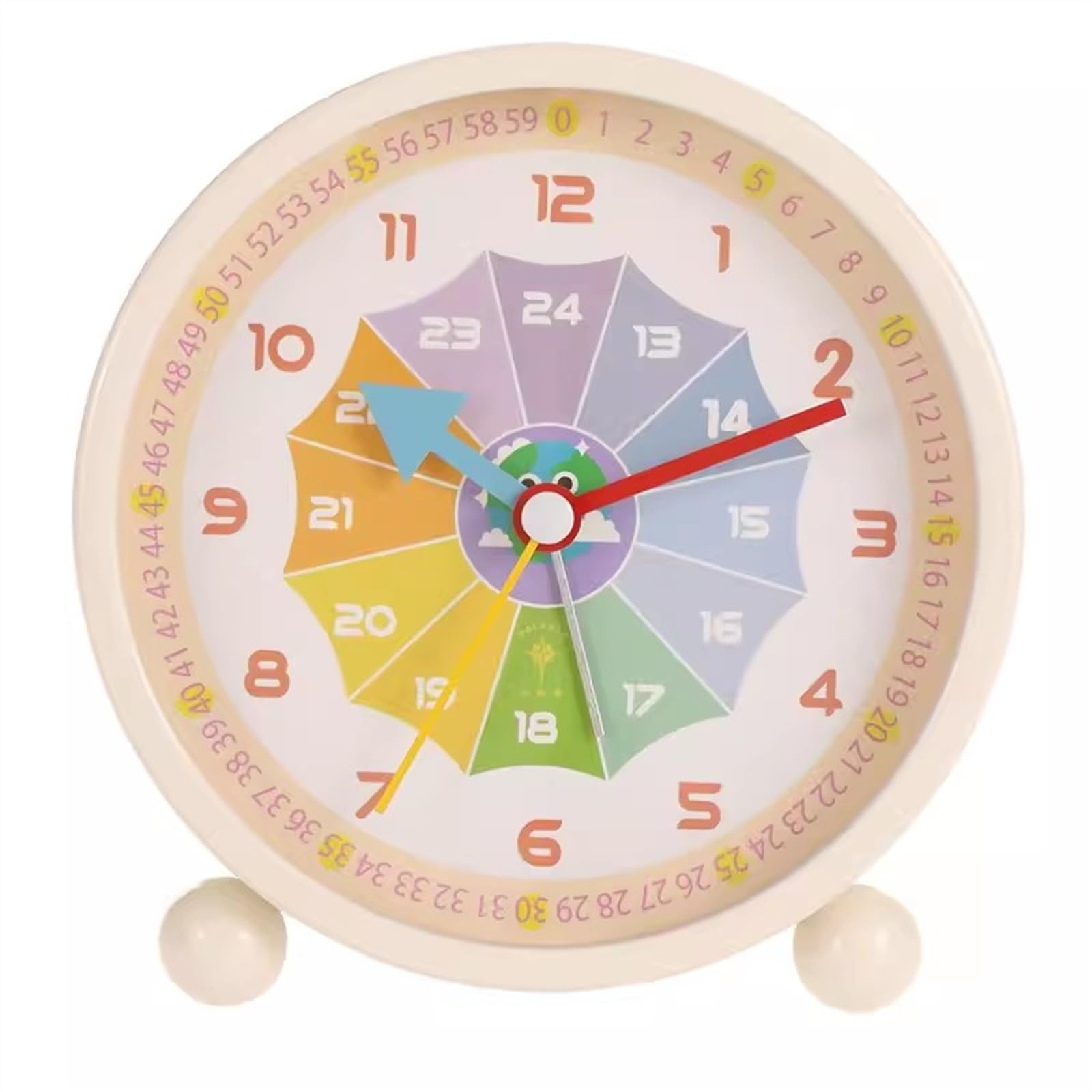 Despertador, Pequeño Reloj de Escritorio silencioso con luz Nocturna for Sala(Pink)