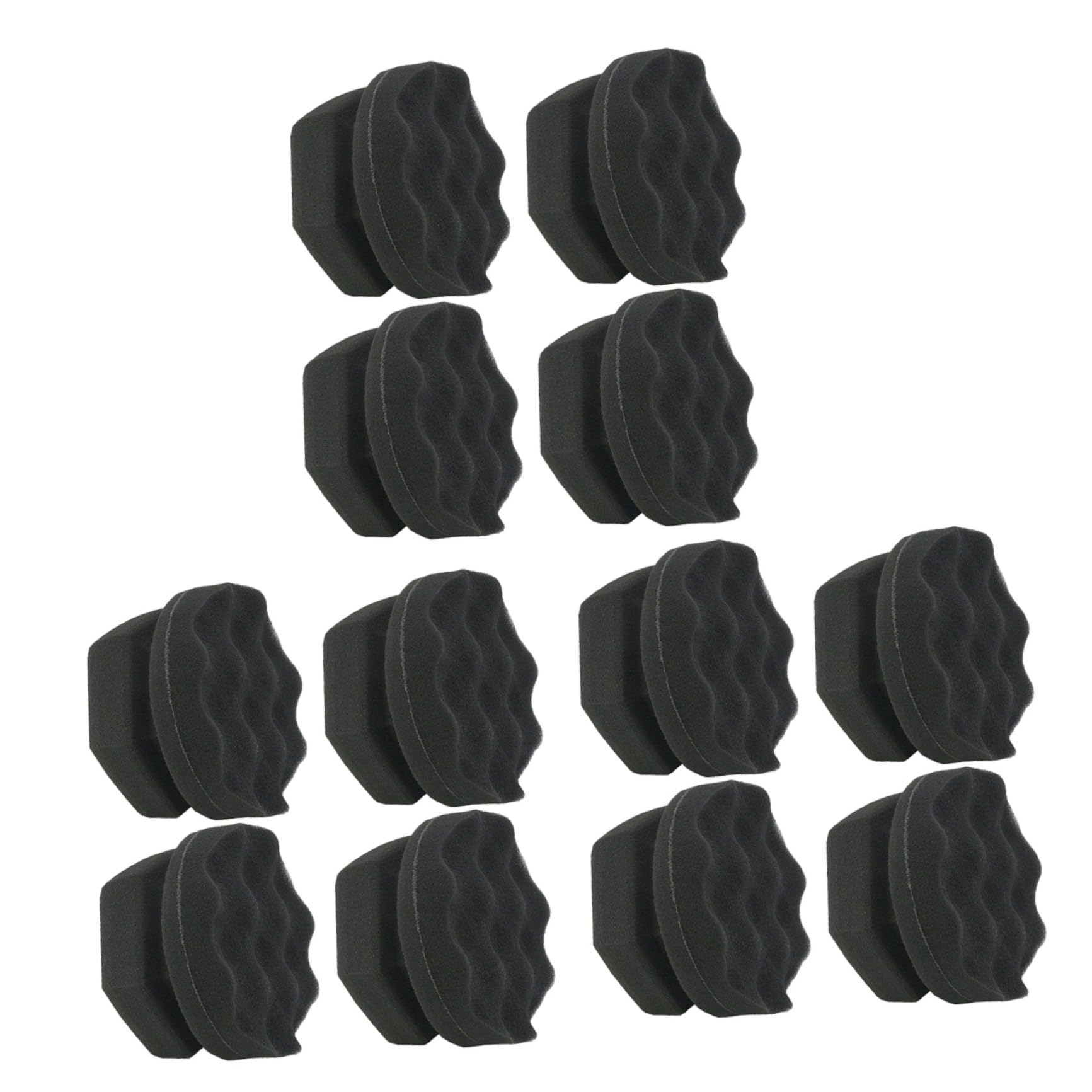 Anneome 12piezas Esponja De Cera Para Automóviles De Esponja De Pulido De Alta Para Neumáticos y Limpieza Interior Para De Asientos Tablero Color Negro