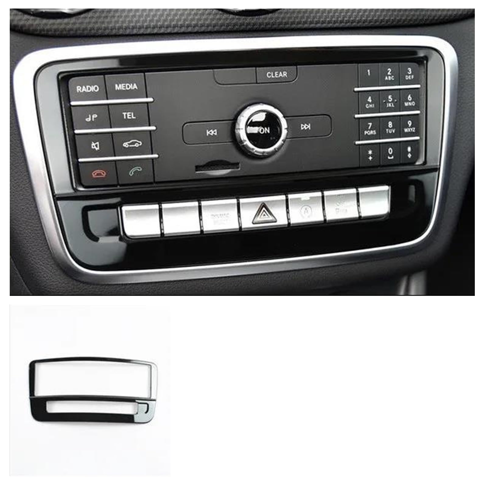 Mittelkonsole Klimaanlage CD-Rahmen Dekoraufkleber Für Mercedes GLA X156 (2013–2015) – Edelstahl In Carbon-Optik, Kratzschutz
